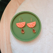 Half Orange Slice Earrings