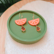 Half Orange Slice Earrings