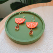 Half Orange Slice Earrings