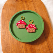 Mushroom House Earrings #2
