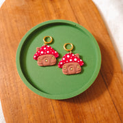 Mushroom House Earrings #2
