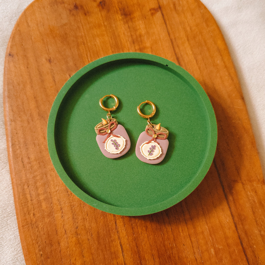 Lavender Candle Earrings