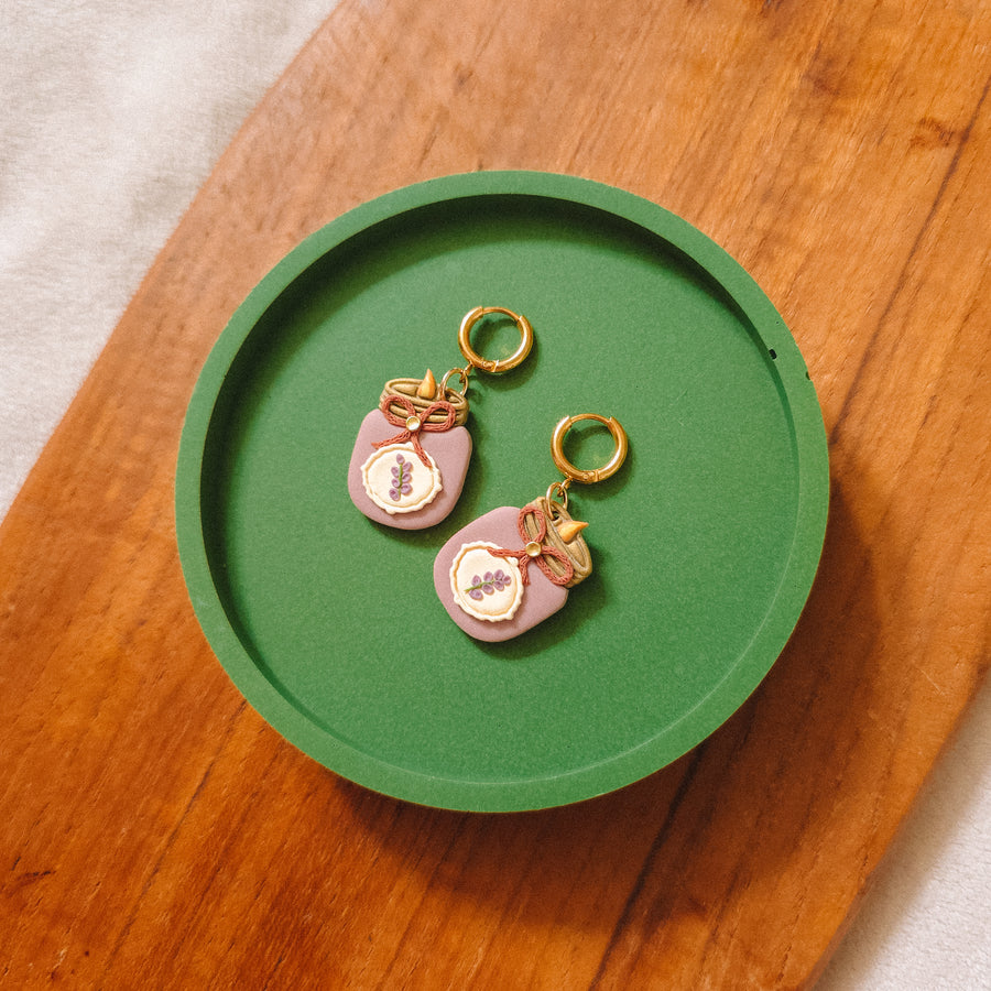 Lavender Candle Earrings