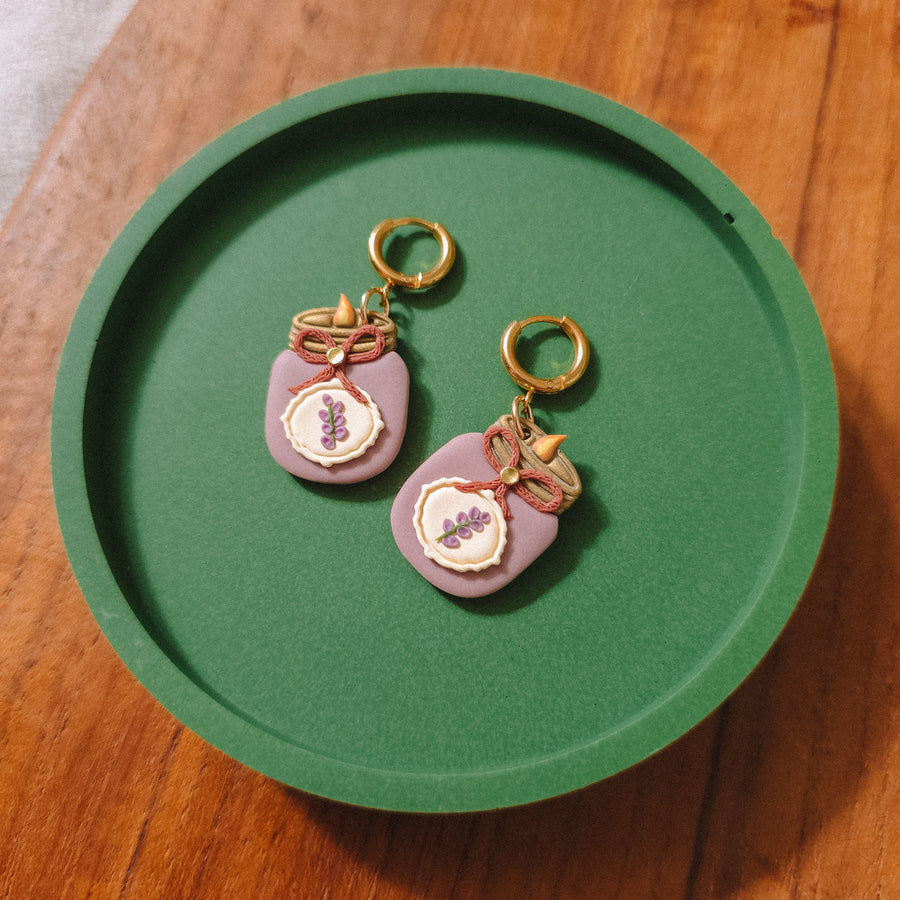 Lavender Candle Earrings