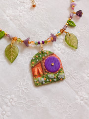 Purple Door Glass Beaded Chain Necklace