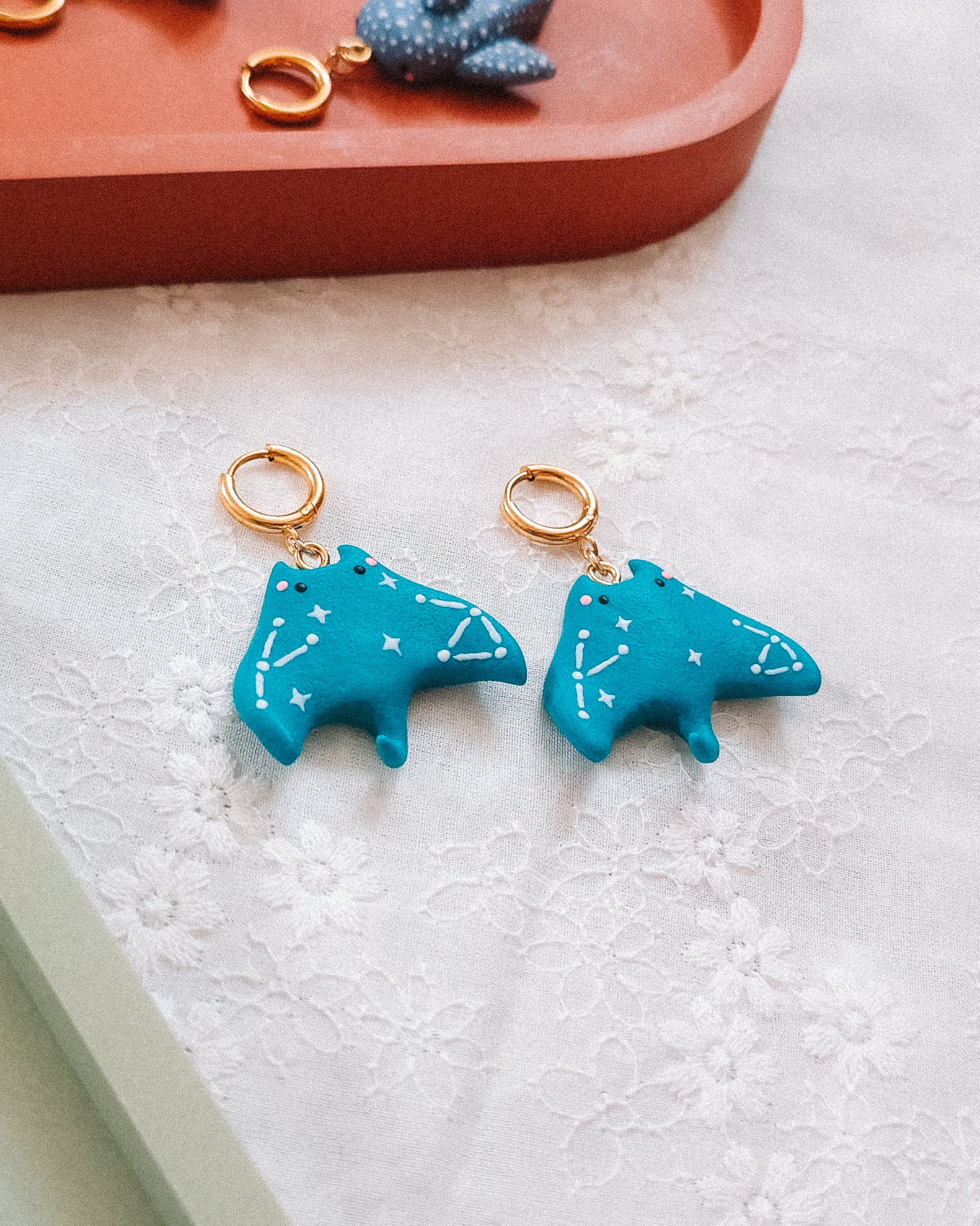 Cosmic Manta Ray Earrings