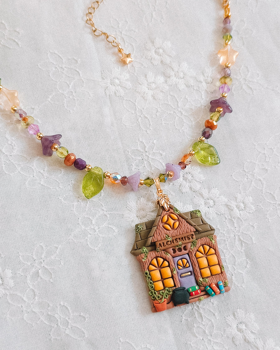 Alchemist Shop Glass Beaded Chain Necklace