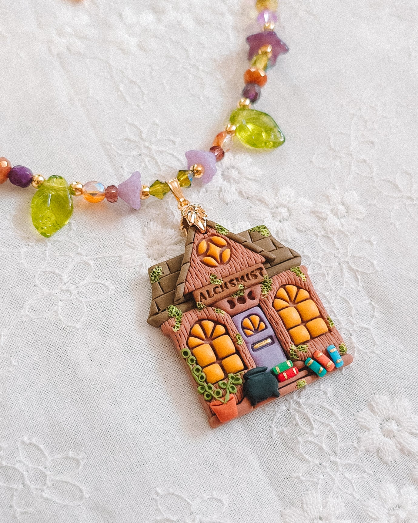 Alchemist Shop Glass Beaded Chain Necklace