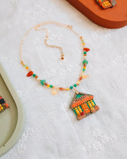 Market Shop Glass Beaded Chain Necklace