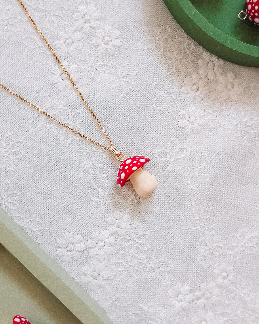 Mushroom Pendant & Chain Necklaces