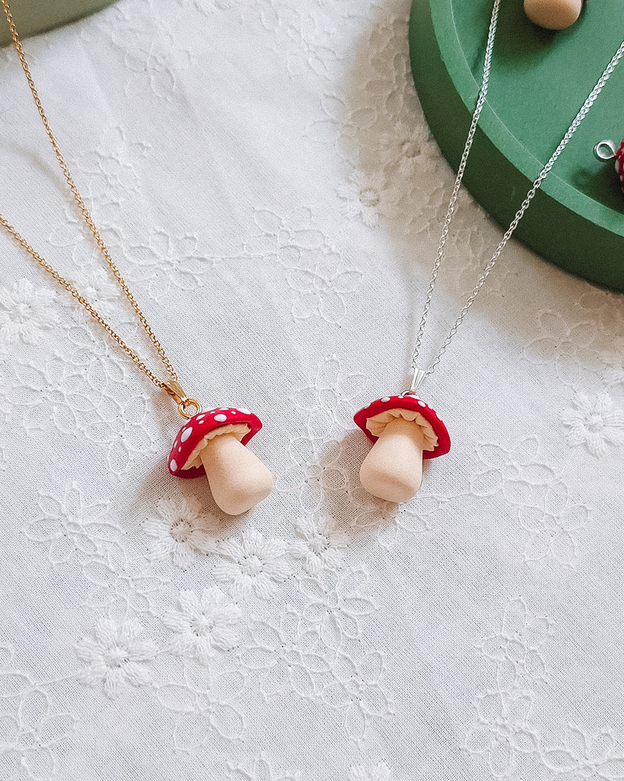 Mushroom Pendant & Chain Necklaces