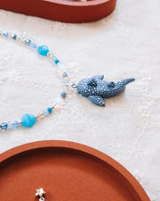 Astral Whale Shark Glass Bead & Chain Necklaces