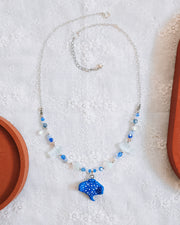 Celestial Stingray Glass Bead & Chain Necklaces