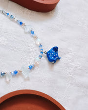 Celestial Stingray Glass Bead & Chain Necklaces