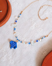 Celestial Stingray Glass Bead & Chain Necklaces