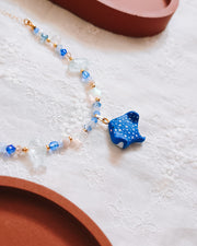 Celestial Stingray Glass Bead & Chain Necklaces