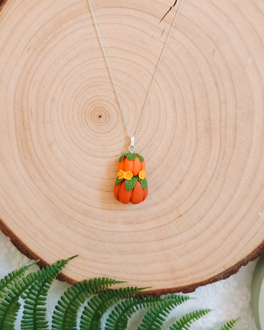 Pumpkin Stack Pendant & Chain Necklaces