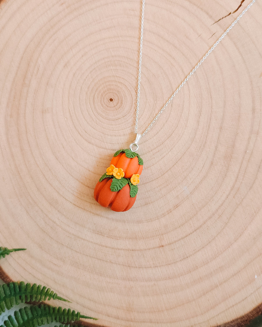 Pumpkin Stack Pendant & Chain Necklaces