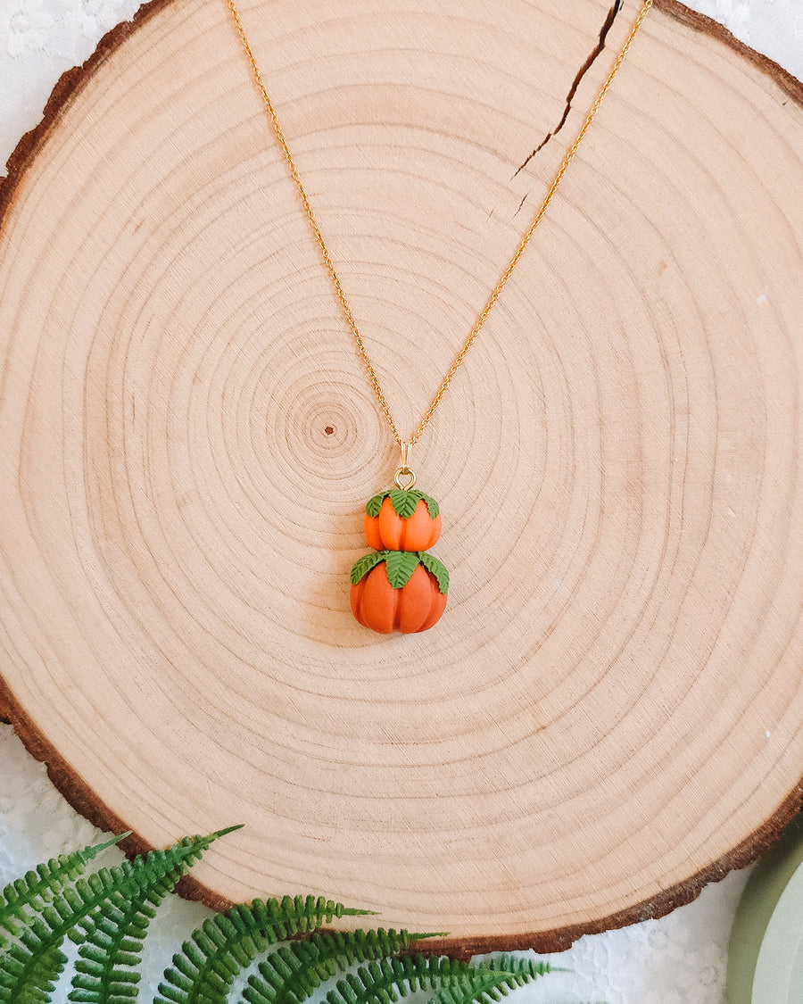 Pumpkin Stack Pendant & Chain Necklaces