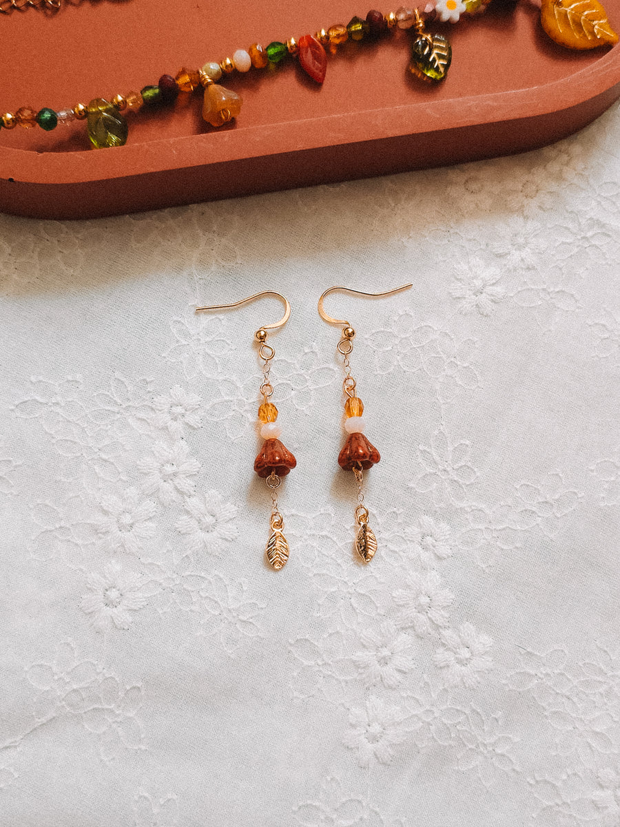 Autumn Flower Dangle Earrings (for Autumn Fox necklaces)