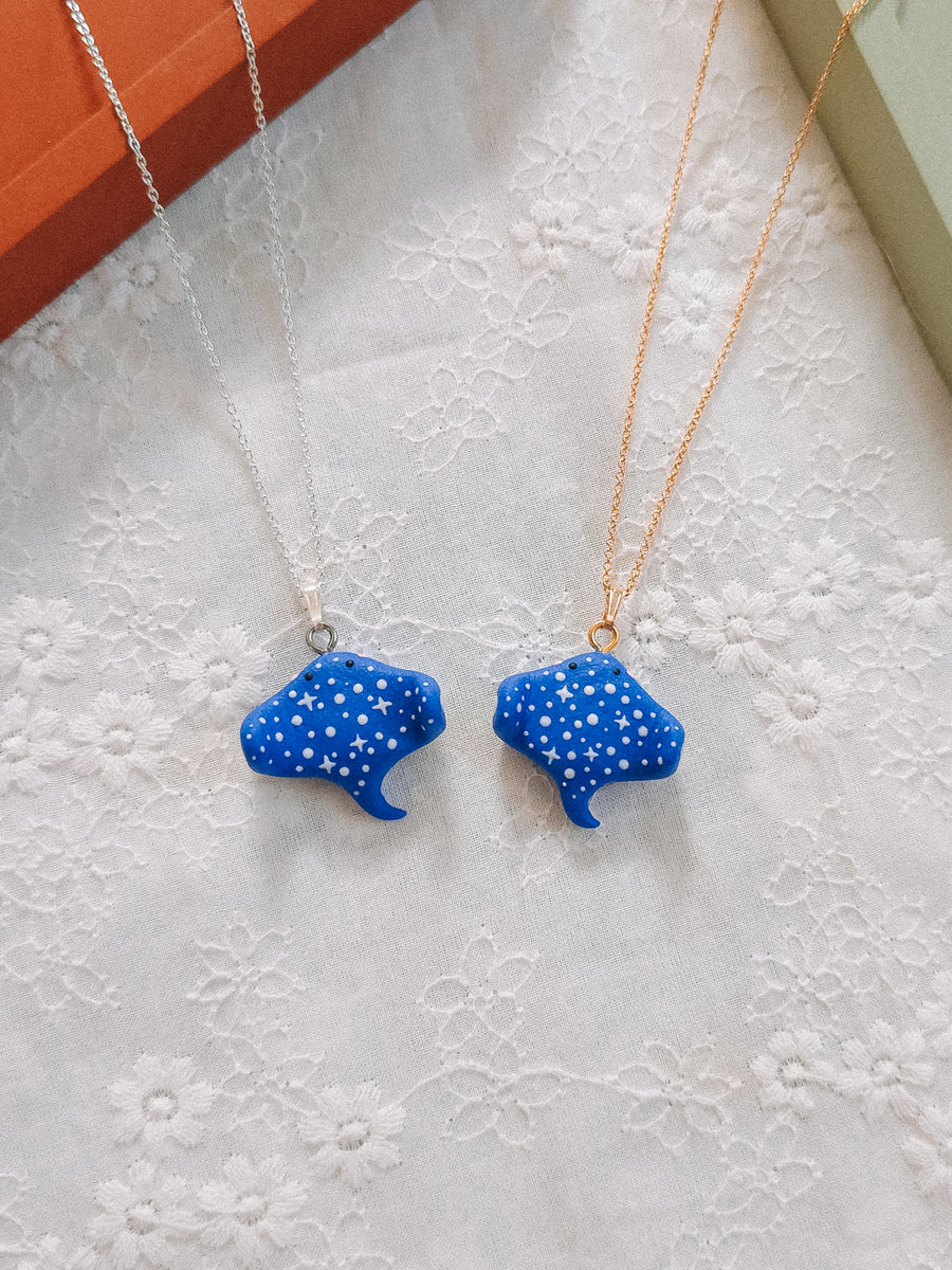 Celestial Stingray Pendant & Chain Necklace