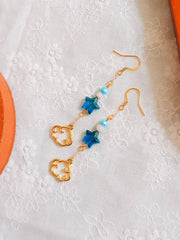 Blue Star & Cloud Charm Earrings (for Rainy Cloud necklaces)