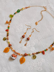Autumn Flower Dangle Earrings (for Autumn Fox necklaces)