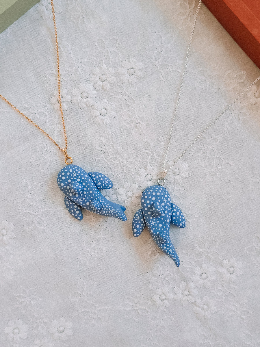 Astral Whale Shark Pendant & Chain Necklace