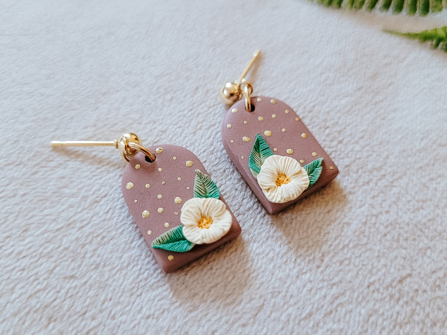 Dainty Floral Arch Earrings