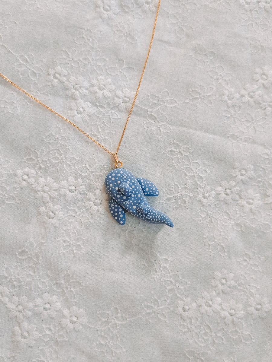 Astral Whale Shark Pendant & Chain Necklace