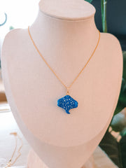 Celestial Stingray Pendant & Chain Necklace