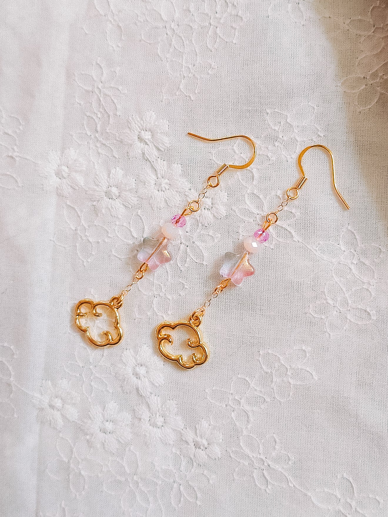 Lilac Star & Cloud Charm Earrings (for Starburst Cloud necklaces)