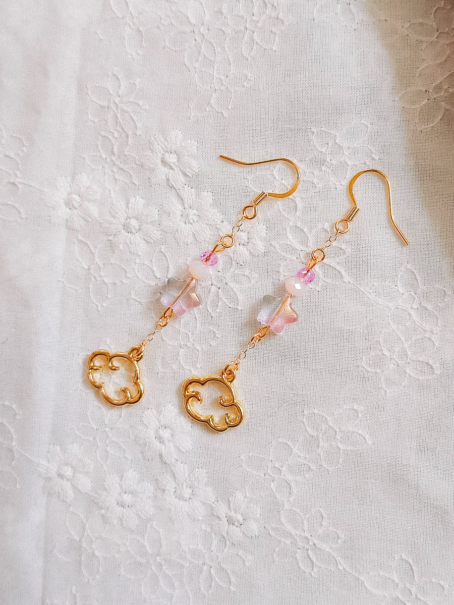 Lilac Star & Cloud Charm Earrings (for Starburst Cloud necklaces)