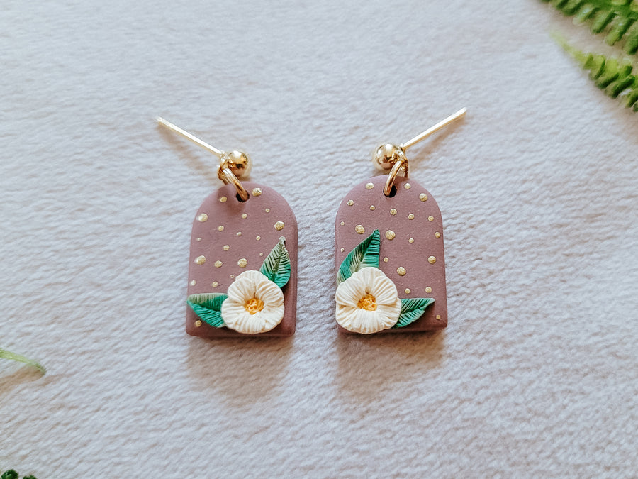 Dainty Floral Arch Earrings