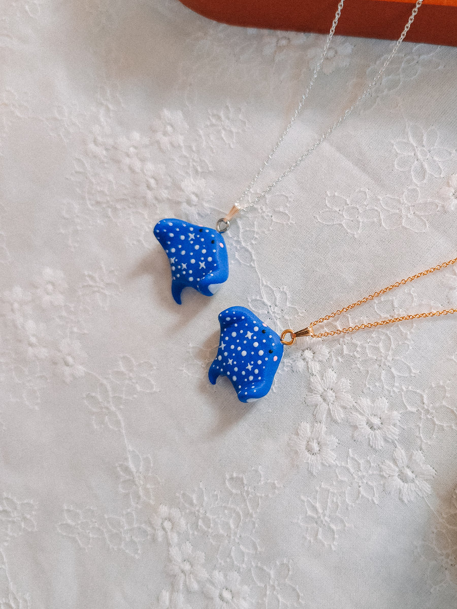 Celestial Stingray Pendant & Chain Necklace
