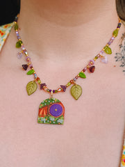 Purple Door Glass Beaded Chain Necklace