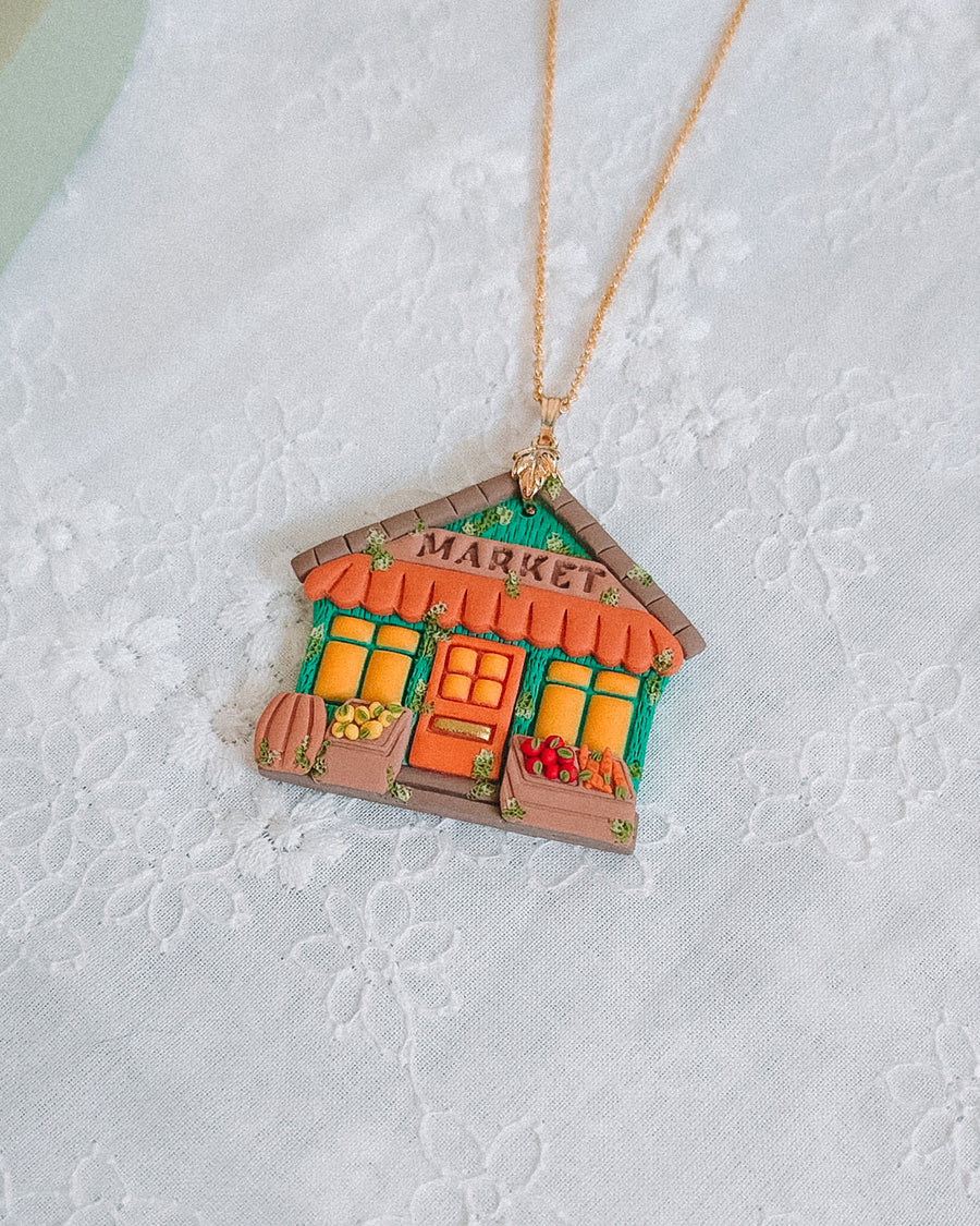 Market Shop Pendant & Chain Necklace