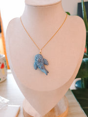 Astral Whale Shark Pendant & Chain Necklace
