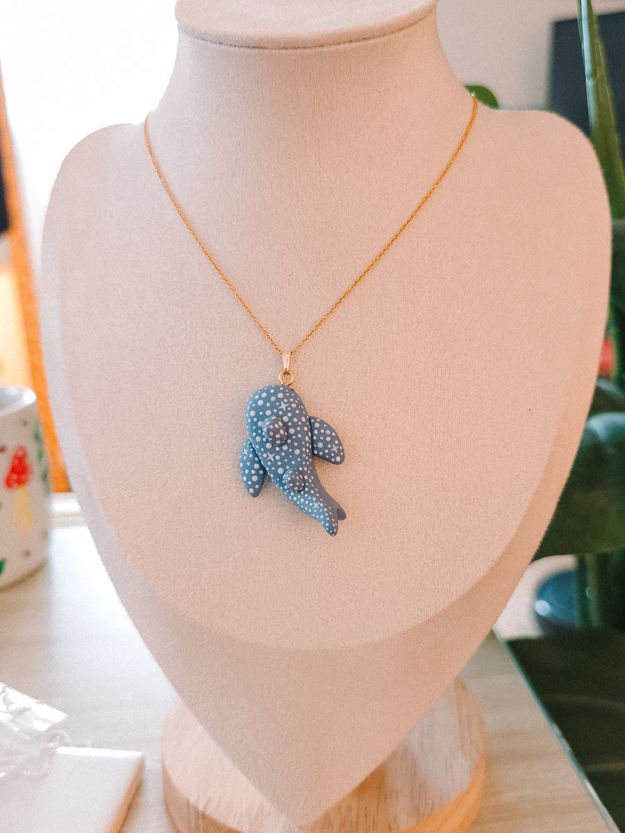 Astral Whale Shark Pendant & Chain Necklace