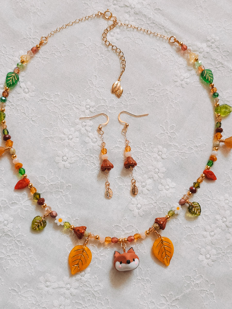 Autumn Flower Dangle Earrings (for Autumn Fox necklaces)