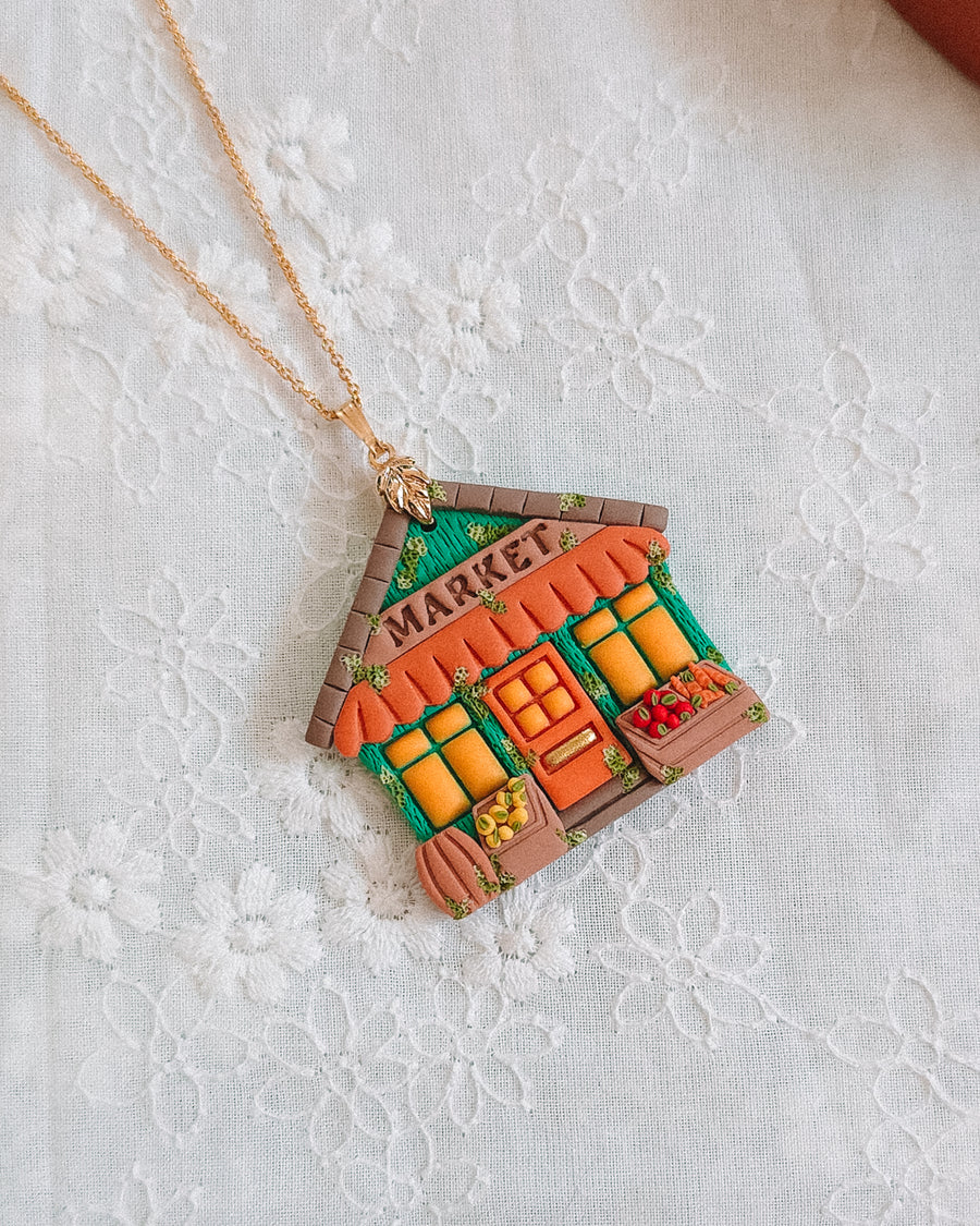 Market Shop Pendant & Chain Necklace