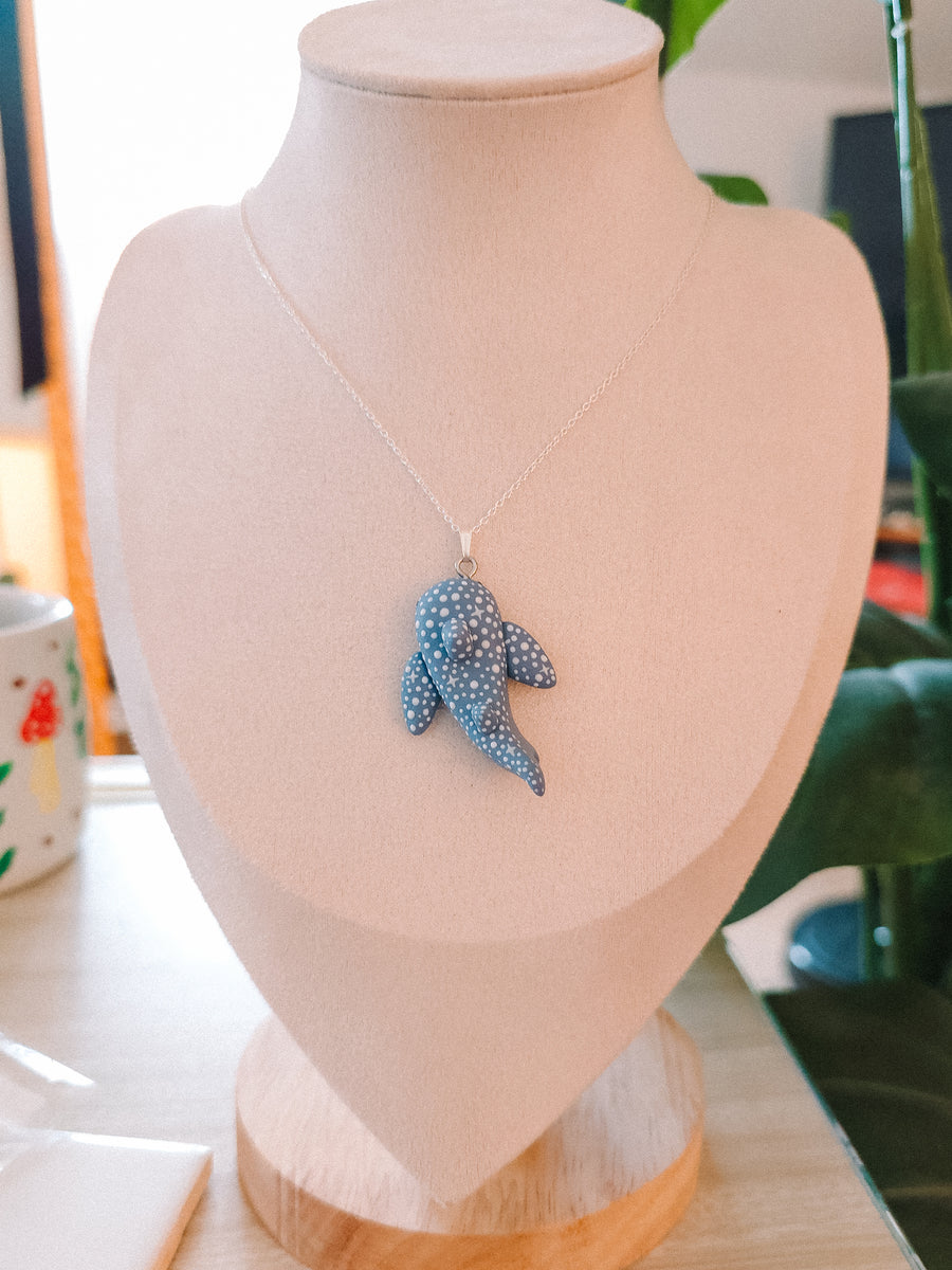 Astral Whale Shark Pendant & Chain Necklace