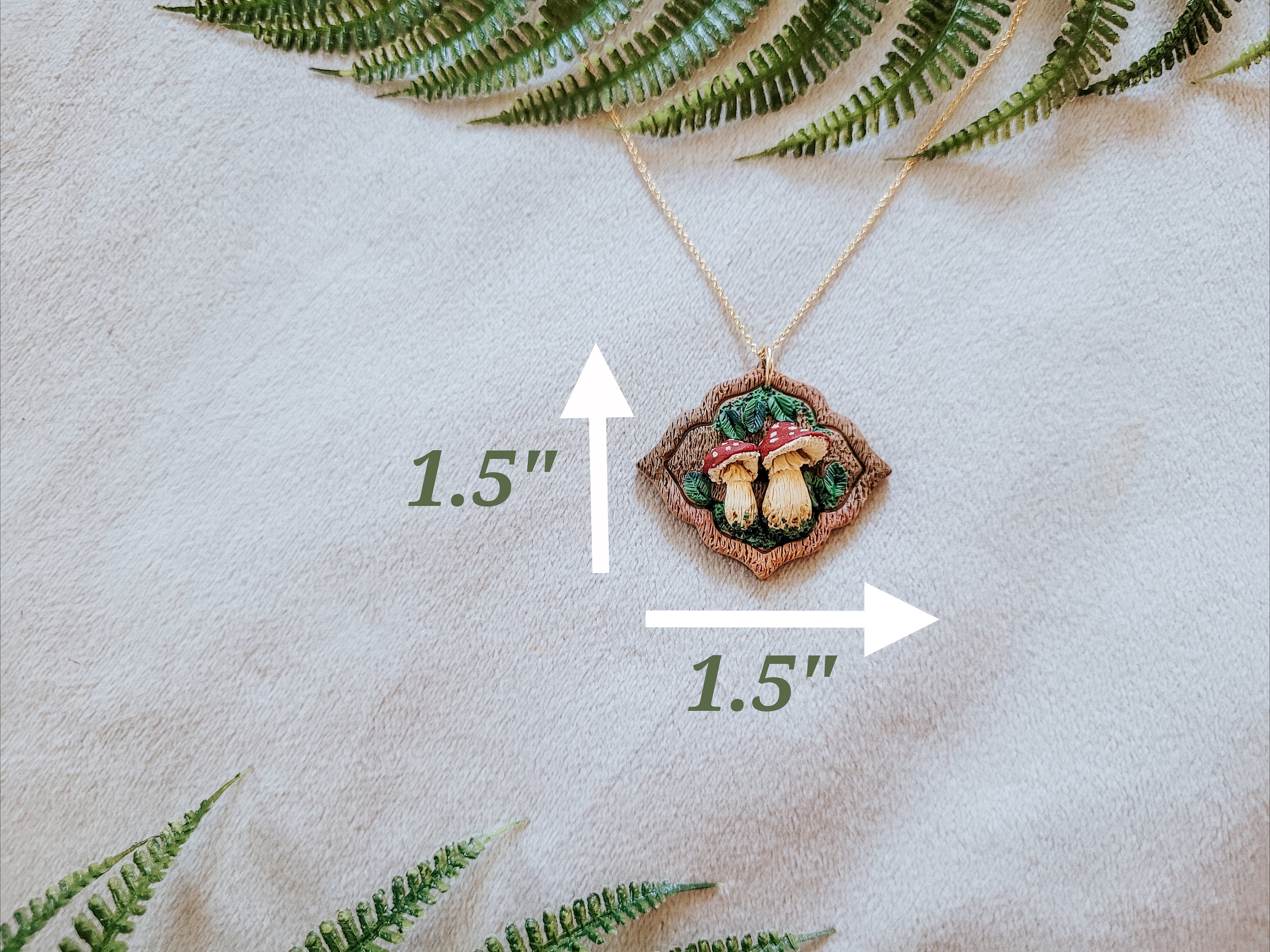 Rustic Duo Mushroom Necklace
